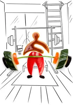 Lifting a barbell. Stock Photos