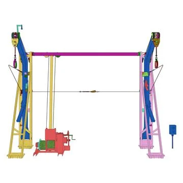 Lifting Boat Crane Vector. Stock Illustration