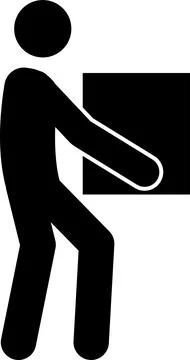 Lifting box icon sign. Stock Illustration