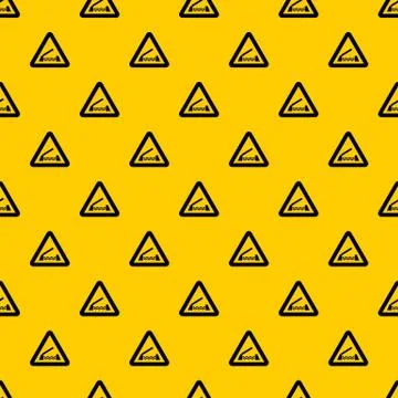 Lifting bridge warning sign pattern Illustrazione stock