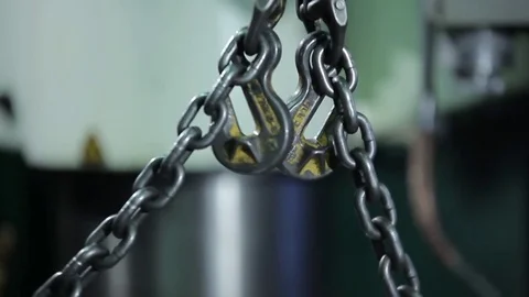 Lifting chain sling Stock Footage 76594939