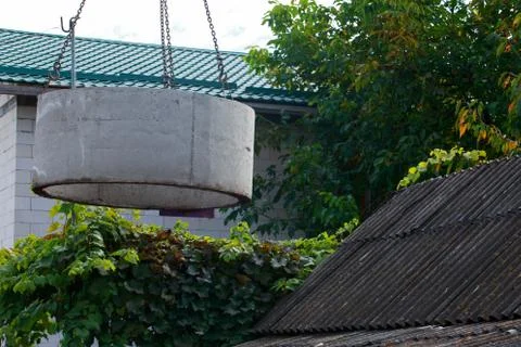 Lifting concrete structure Stock-Fotos