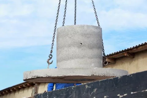 Lifting concrete structure Stock Photos