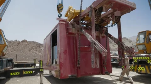 Lifting Crane On A Construction Site Video stock 62082159