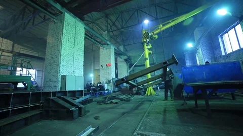 Lifting equipment at mining plant Stock Footage 76595040