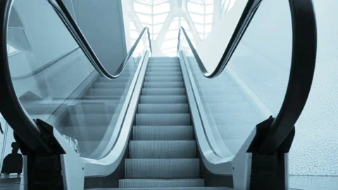 Lifting escalator close up Video stock 98492332