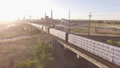 Lifting up facing industrial zone Stock Footage 98845365