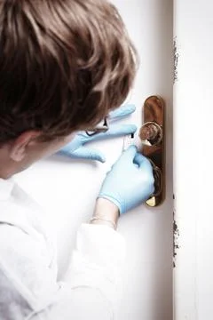 Lifting of fingerprint Stock Photos