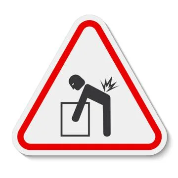 Lifting Hazard Symbol Sign Isolate On White Background,Vector Illustration EP Illustrazione stock