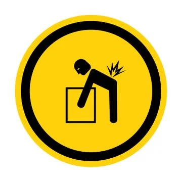 Lifting Hazard Symbol Sign Isolate On White Background,Vector Illustration EP Illustrazione stock