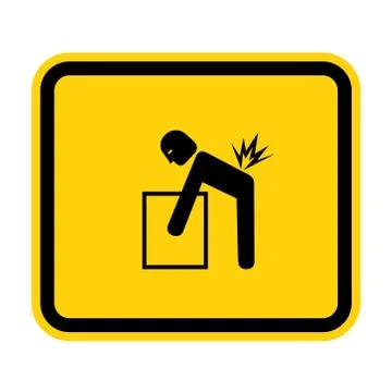 Lifting Hazard Symbol Sign Isolate On White Background,Vector Illustration EP Illustrazione stock