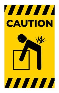 Lifting Hazard Symbol Sign Isolate On White Background,Vector Illustration EP Illustrazione stock
