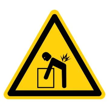 Lifting Hazard Symbol Sign, Vector Illustration, Isolate On White Background  Stock Illustration