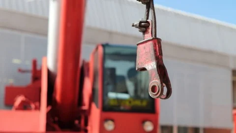 Lifting hook swinging Stock Footage 88644793