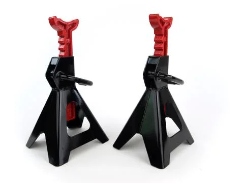 Lifting jack on white background Stock Photos