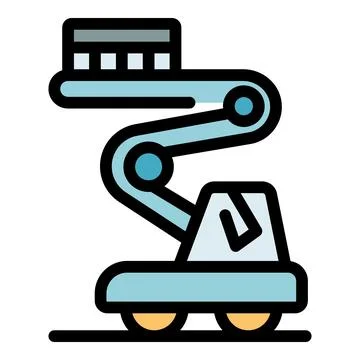Lifting platform carrying cargo, construction and industrial machinery icon Ilustración de archivo