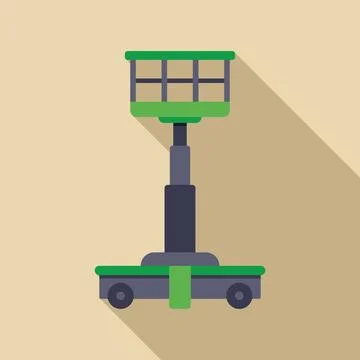 Lifting platform equipment with long shadow icon design Ilustración de archivo