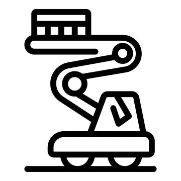 Lifting platform icon, construction lift vehicle elevating materials Ilustración de archivo