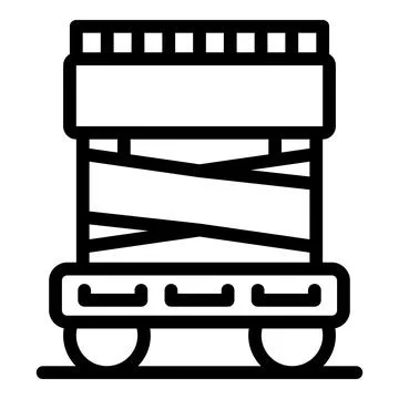 Lifting platform on wheels for construction and industrial use Ilustración de archivo