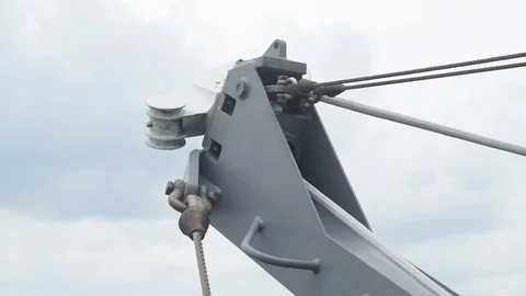 Lifting rig with pulley for Mine Neutralization Vehicle Stock Footage 86893902