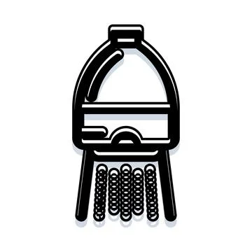 Lifting off rocket space mission icon illustration Stock Illustration