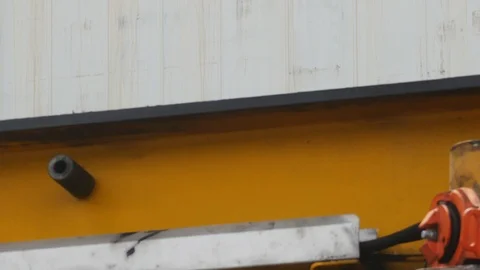 Lifting shipping container zoom Stock Footage 89789194