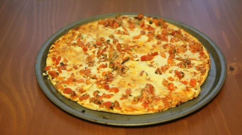 Lifting up Slice of Pizza Stock Footage 533266