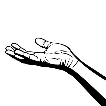 Lifting something hand gesture Stock Illustration