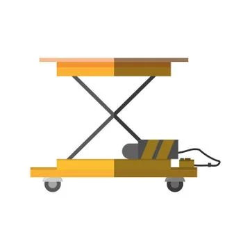 Lifting table warehouse delivery shadow Ilustración de archivo