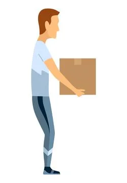Lifting technique safe movement. Safety. Incorrect instruction for moving heavy Stock Illustration