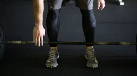 Lifting Weight Closeup Stock Footage 22994725