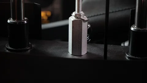 Lifting the weight of the simulator during athlete training Stock Footage 119172985