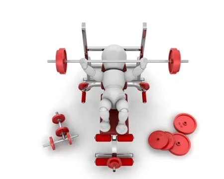 Lifting weights Stock Illustration