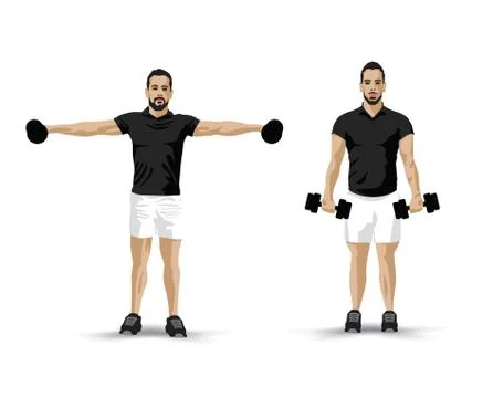 Lifting weights Illustrazione stock