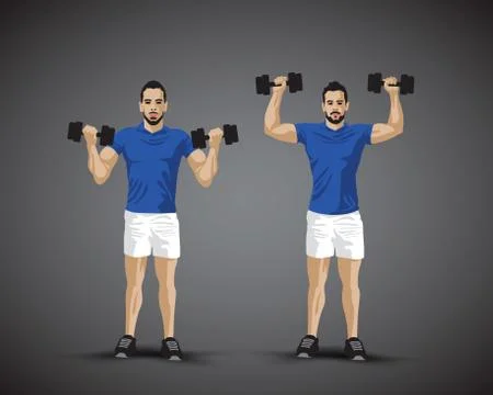 Lifting weights Stock Illustration