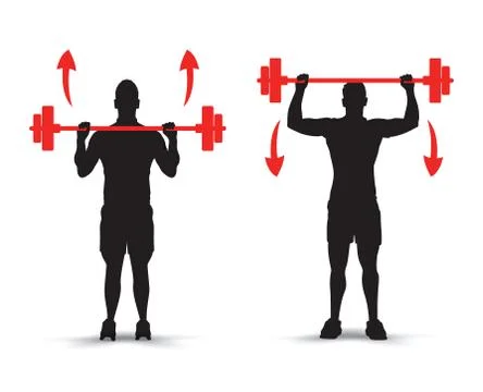 Lifting weights infographics Stock Illustration