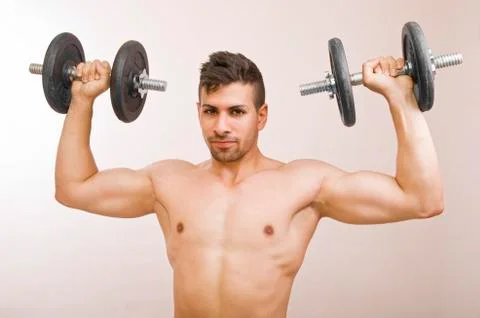 Lifting weights Stock Photos