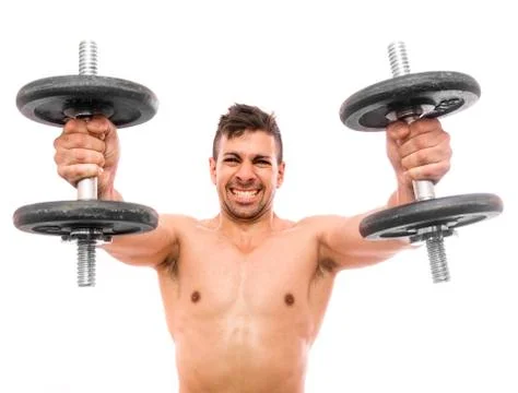 Lifting weights Stock Photos