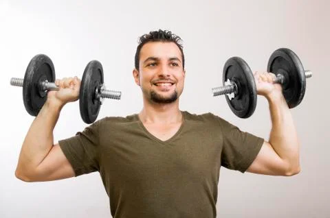 Lifting weights Foto stock