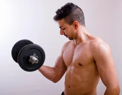 Lifting weights Stock Photos