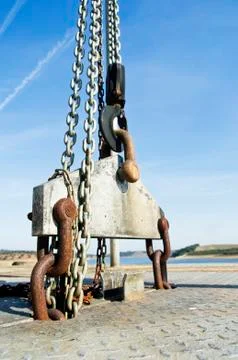 Lifting winch Stock Photos
