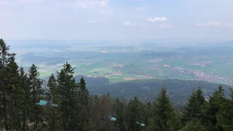 Lifts on the mountain in Bavaria Stock Footage 200791952