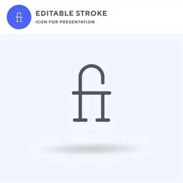 Ligature icon vector, filled flat sign, solid pictogram isolated on white, lo Stock Illustration