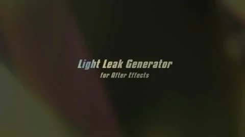 Ligh Leak Generator Stock After Effects