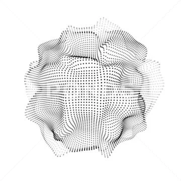 Lighr 3D Abstract Space Particles Array Shape Ilustração Stock