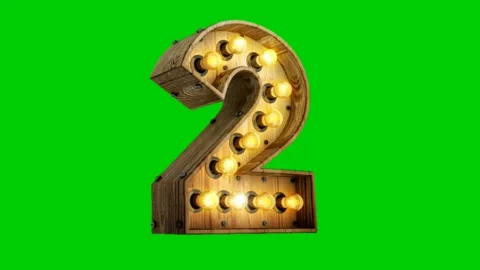 Light 2 number green screen video Vidéo 266998276