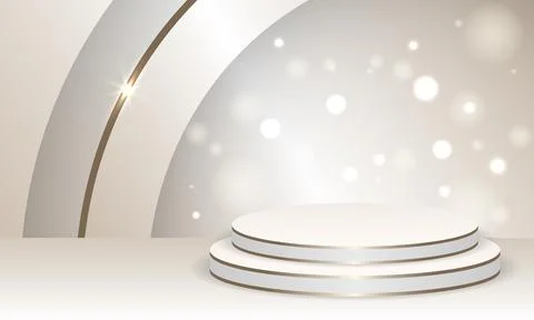 Light 3d scene display podium for product. Stock Illustration