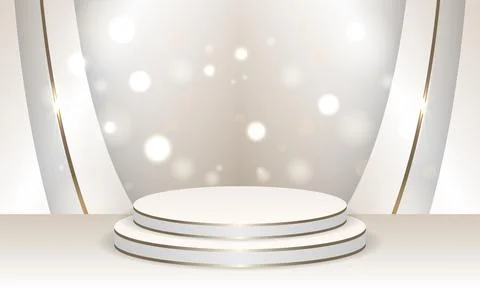Light 3d scene display podium for product. Stock Illustration