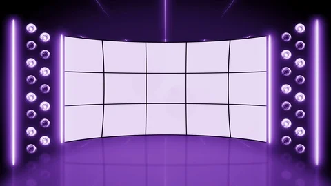 Light 3d stage LOOP 4K purple Video stock 114361559