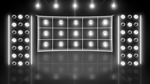 Light 3d stage LOOP 4K colorless Video stock 115399704